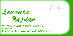 levente majdan business card